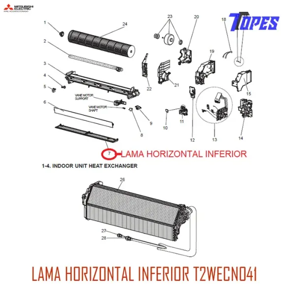 LAMA HORIZONTAL INFERIOR T2WECN041