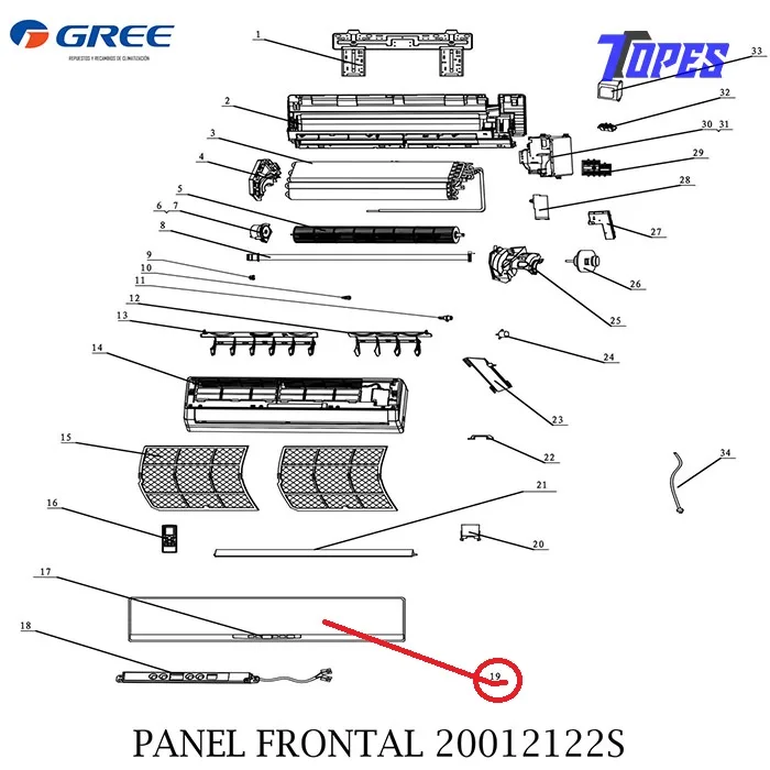 PANEL FRONTAL 20012122S